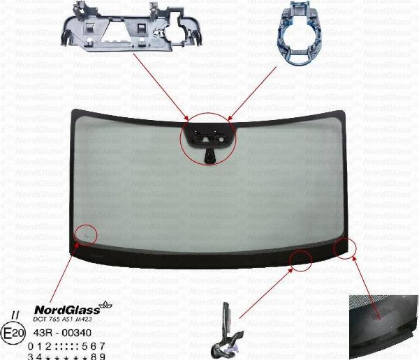 NordGlass 4174324 - Вітрове скло autocars.com.ua