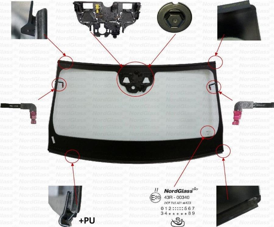 NordGlass 4174456 - Ветровое стекло avtokuzovplus.com.ua