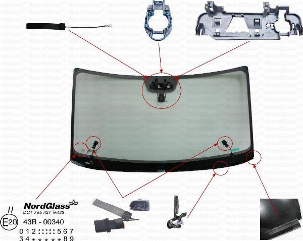 NordGlass 4174674 - Вітрове скло autocars.com.ua