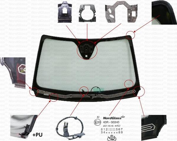 NordGlass 4175350 - Вітрове скло autocars.com.ua