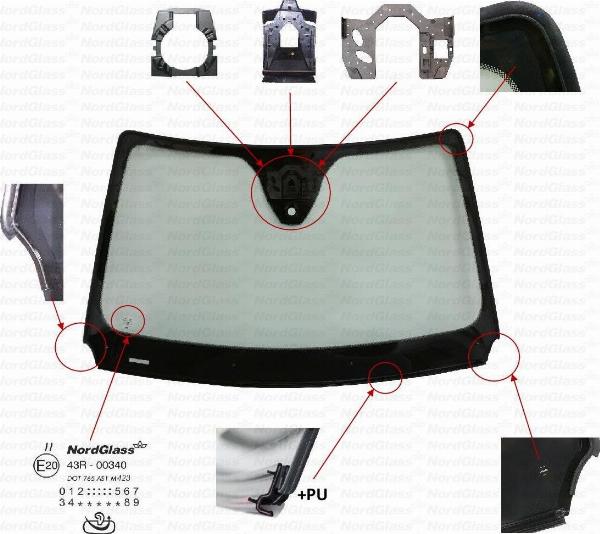NordGlass 4175351 - Вітрове скло autocars.com.ua