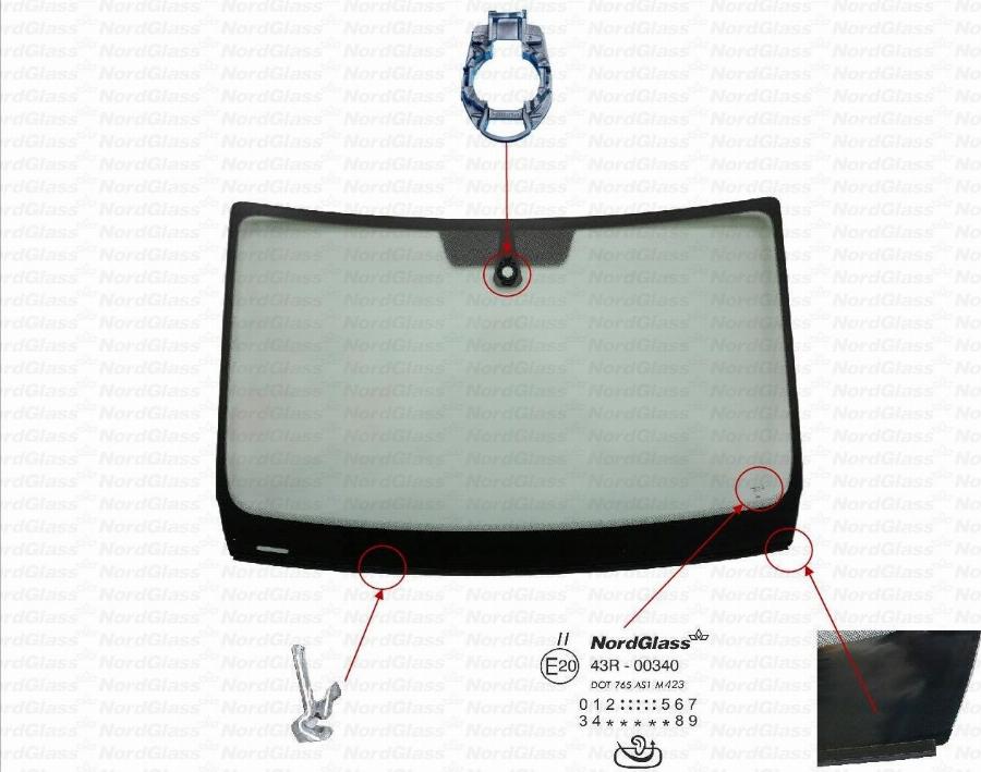 NordGlass 4175602 - Вітрове скло autocars.com.ua