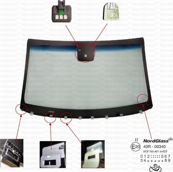 NordGlass 4179112 - Вітрове скло autocars.com.ua