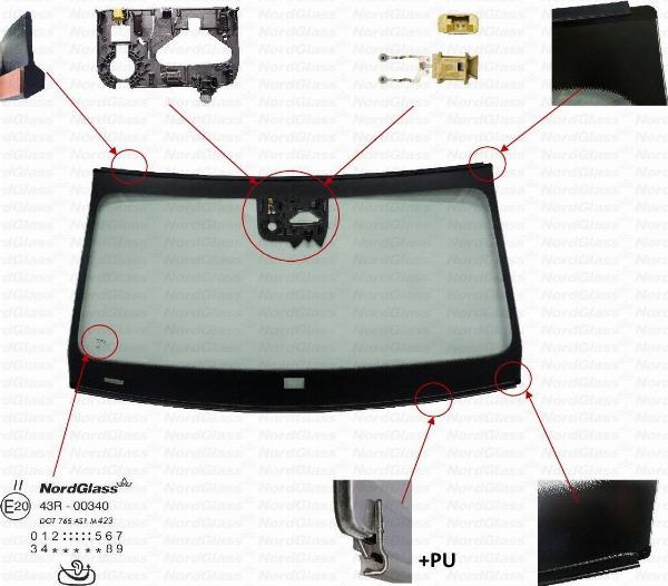 NordGlass 4183178 - Вітрове скло autocars.com.ua