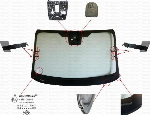NordGlass 4183198 - Вітрове скло autocars.com.ua