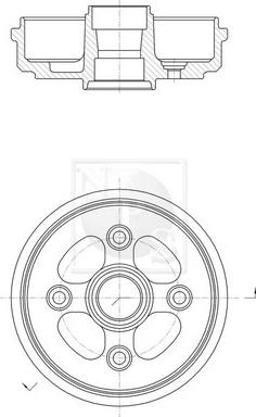 NPS D340O03 - Гальмівний барабан autocars.com.ua