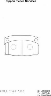 NPS D360O05 - Тормозные колодки, дисковые, комплект autodnr.net