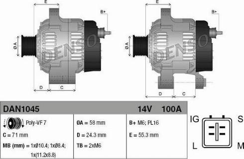 NPS DAN1045 - Генератор autocars.com.ua