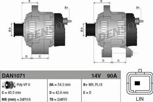 NPS DAN1071 - Генератор autocars.com.ua