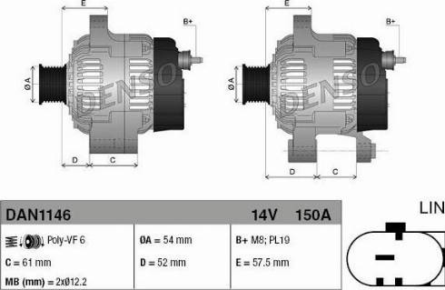 NPS DAN1146 - Генератор autocars.com.ua