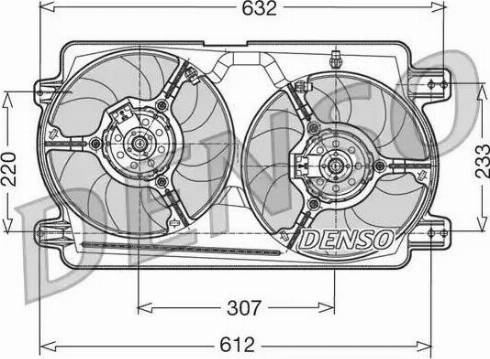 NPS DER01018 - Вентилятор, охолодження двигуна autocars.com.ua