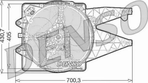 NPS DER01021 - Вентилятор, охолодження двигуна autocars.com.ua