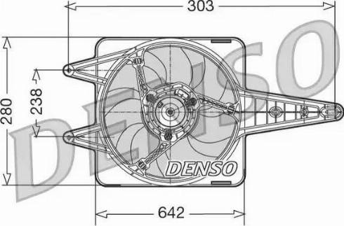 NPS DER09029 - Вентилятор, охолодження двигуна autocars.com.ua