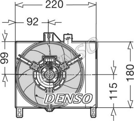 NPS DER16003 - Вентилятор, охолодження двигуна autocars.com.ua