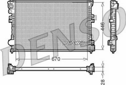 NPS DRM07050 - Радіатор, охолодження двигуна autocars.com.ua