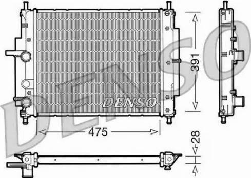 NPS DRM09036 - Радіатор, охолодження двигуна autocars.com.ua