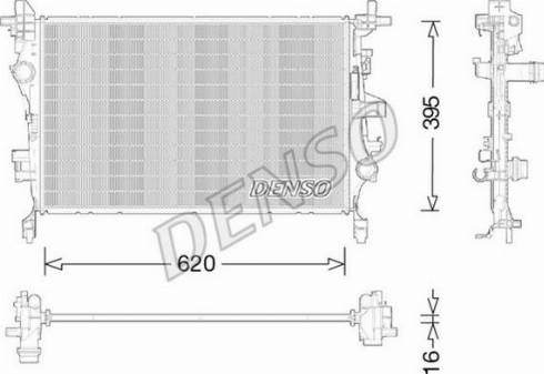 NPS DRM09044 - Радіатор, охолодження двигуна autocars.com.ua