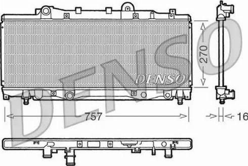 NPS DRM09094 - Радіатор, охолодження двигуна autocars.com.ua