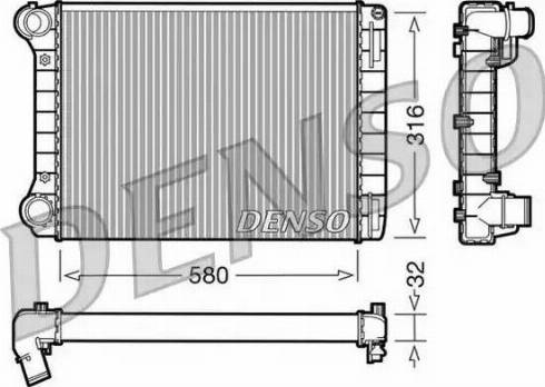 NPS DRM09101 - Радіатор, охолодження двигуна autocars.com.ua