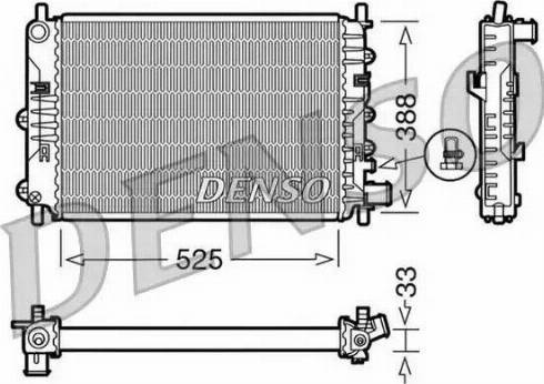 NPS DRM10025 - Радіатор, охолодження двигуна autocars.com.ua