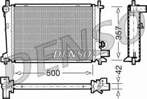 NPS DRM10040 - Радіатор, охолодження двигуна autocars.com.ua