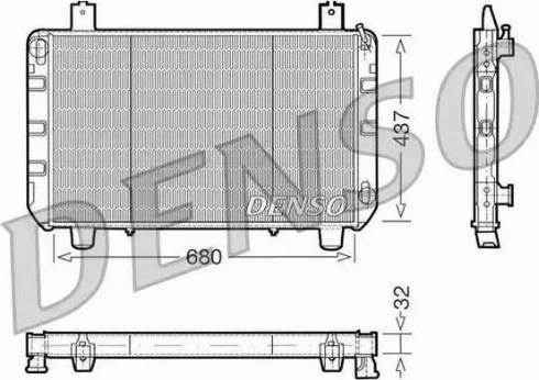 NPS DRM10095 - Радіатор, охолодження двигуна autocars.com.ua