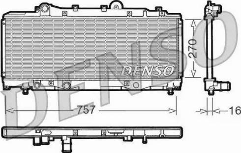 NPS DRM13001 - Радіатор, охолодження двигуна autocars.com.ua