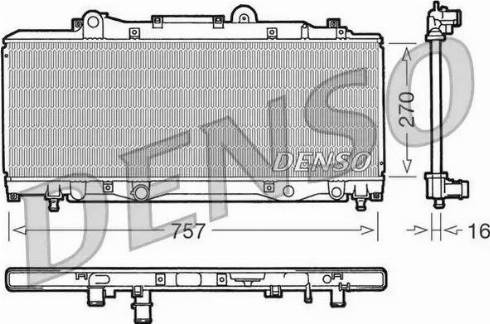 NPS DRM13002 - Радіатор, охолодження двигуна autocars.com.ua