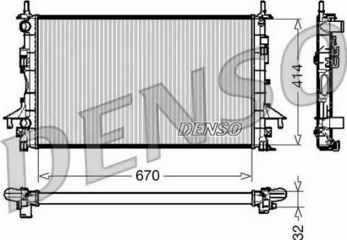 NPS DRM23084 - Радіатор, охолодження двигуна autocars.com.ua