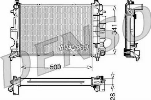 NPS DRM25011 - Радиатор, охлаждение двигателя avtokuzovplus.com.ua