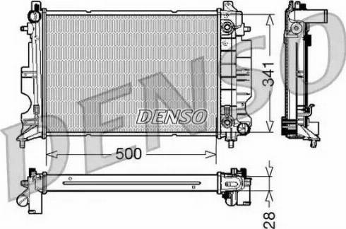 NPS DRM25013 - Радиатор, охлаждение двигателя avtokuzovplus.com.ua