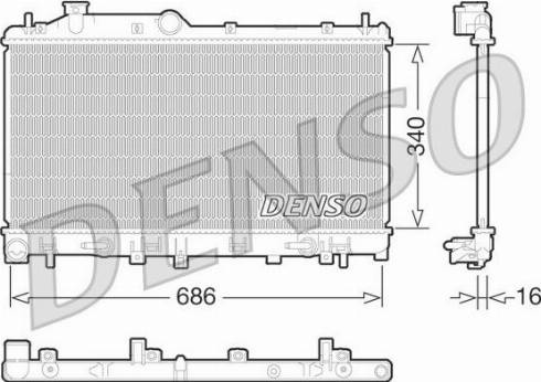 NPS DRM36015 - Радіатор, охолодження двигуна autocars.com.ua