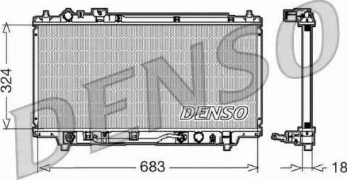 NPS DRM44001 - Радіатор, охолодження двигуна autocars.com.ua