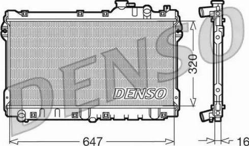 NPS DRM44015 - Радіатор, охолодження двигуна autocars.com.ua
