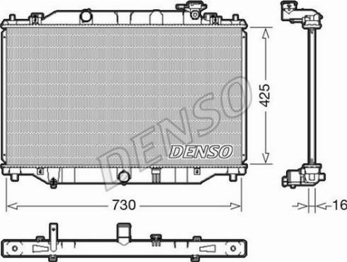 NPS DRM44039 - Радіатор, охолодження двигуна autocars.com.ua