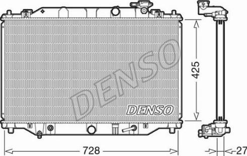 NPS DRM44041 - Радіатор, охолодження двигуна autocars.com.ua