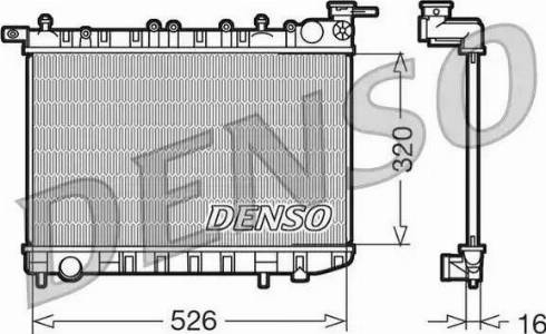 NPS DRM46015 - Радіатор, охолодження двигуна autocars.com.ua
