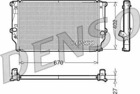 NPS DRM50025 - Радіатор, охолодження двигуна autocars.com.ua