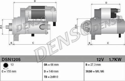 NPS DSN1205 - Стартер autocars.com.ua