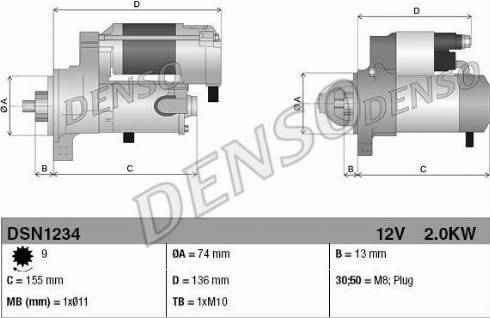 NPS DSN1234 - Стартер autocars.com.ua