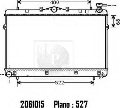 NPS H156I32 - Радиатор, охлаждение двигателя avtokuzovplus.com.ua