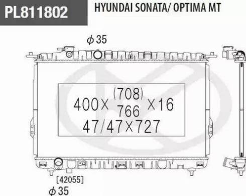 NPS H156I45 - Радіатор, охолодження двигуна autocars.com.ua