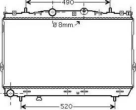 NPS H156I63 - Радиатор, охлаждение двигателя avtokuzovplus.com.ua