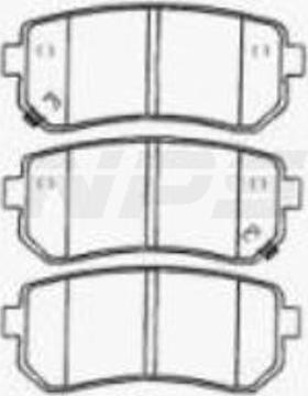 NPS H361I18 - Тормозные колодки, дисковые, комплект autodnr.net