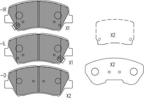 NPS K360A28 - Тормозные колодки, дисковые, комплект avtokuzovplus.com.ua