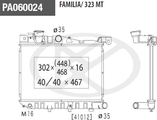 NPS M156A30 - Радіатор, охолодження двигуна autocars.com.ua