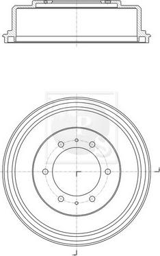 NPS M340I04 - Гальмівний барабан autocars.com.ua