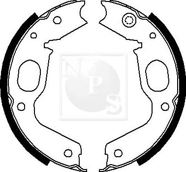 NPS M350I13 - Комплект тормозных колодок, барабанные avtokuzovplus.com.ua