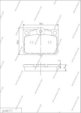 NPS M360I62 - Тормозные колодки, дисковые, комплект avtokuzovplus.com.ua