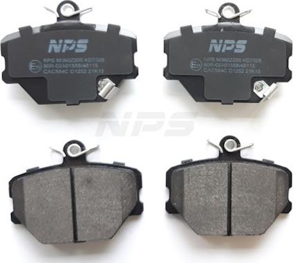 NPS M360Z200 - Тормозные колодки, дисковые, комплект avtokuzovplus.com.ua